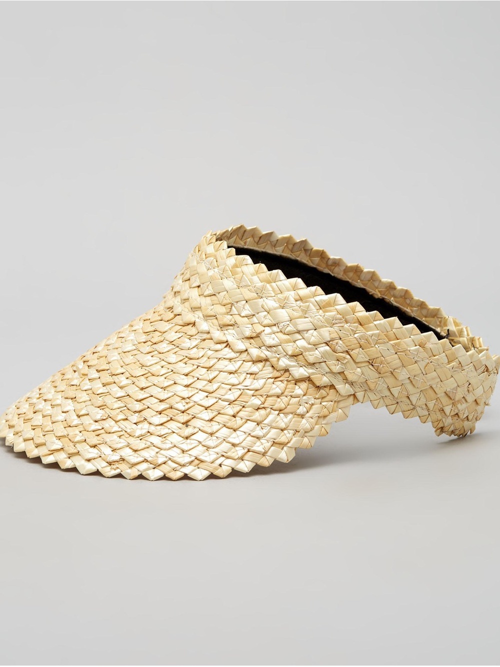NWOT Hand-Woven Straw Sun Visor Hat | Natural Beige | NEVER WORN